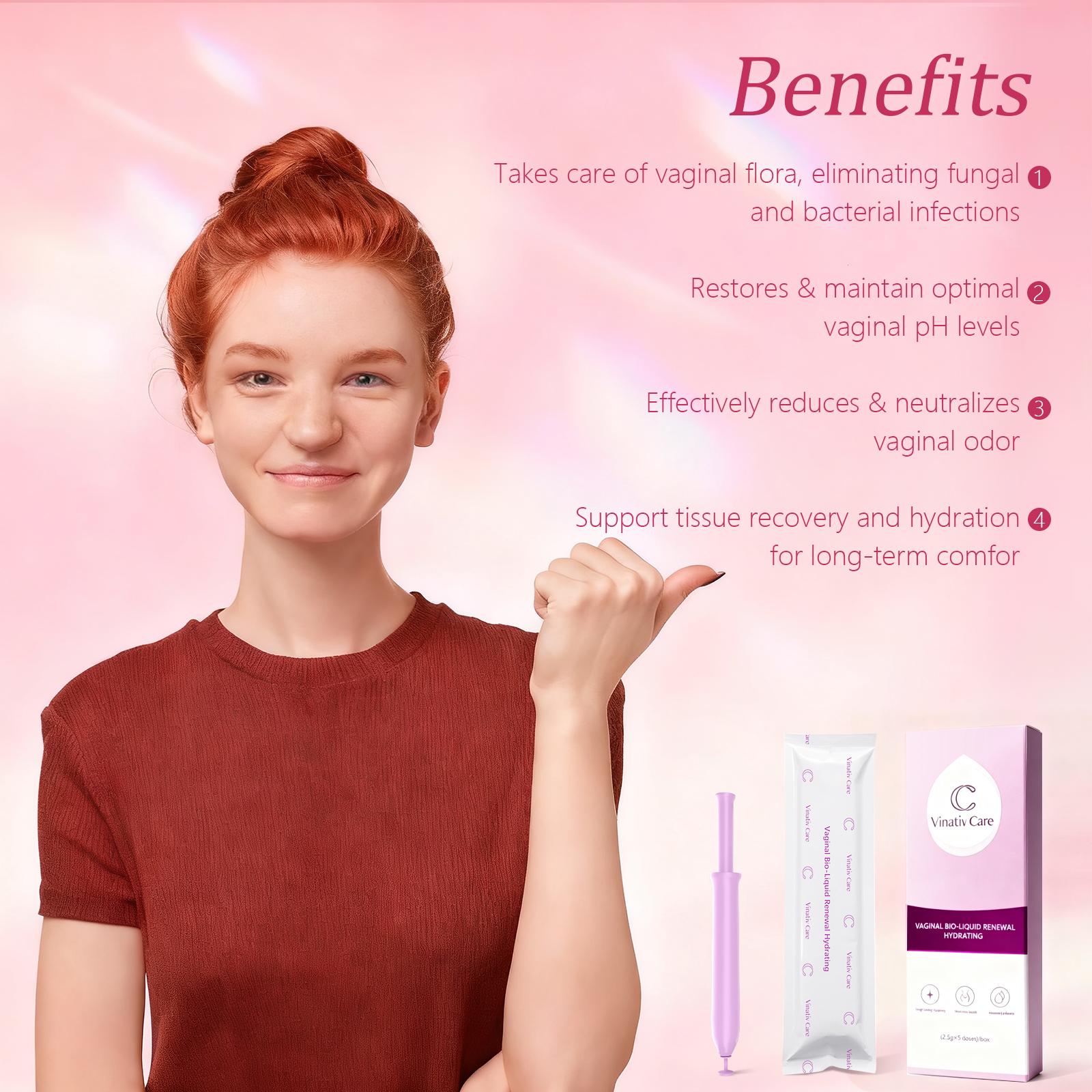 Vinativ Care® All-Natural V-Fresh Gel - Herbal Intimate Care for Women, Firm & Hydrated, Comfort & Radiance, Daily Freshness, PH Balance & Odor Control